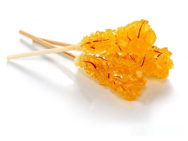Saffron Sugar Rock Candy